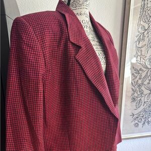 Red and Black Houndstooth Blazer, 16